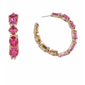 Baublebar Isadora Pink Crystal Hoops